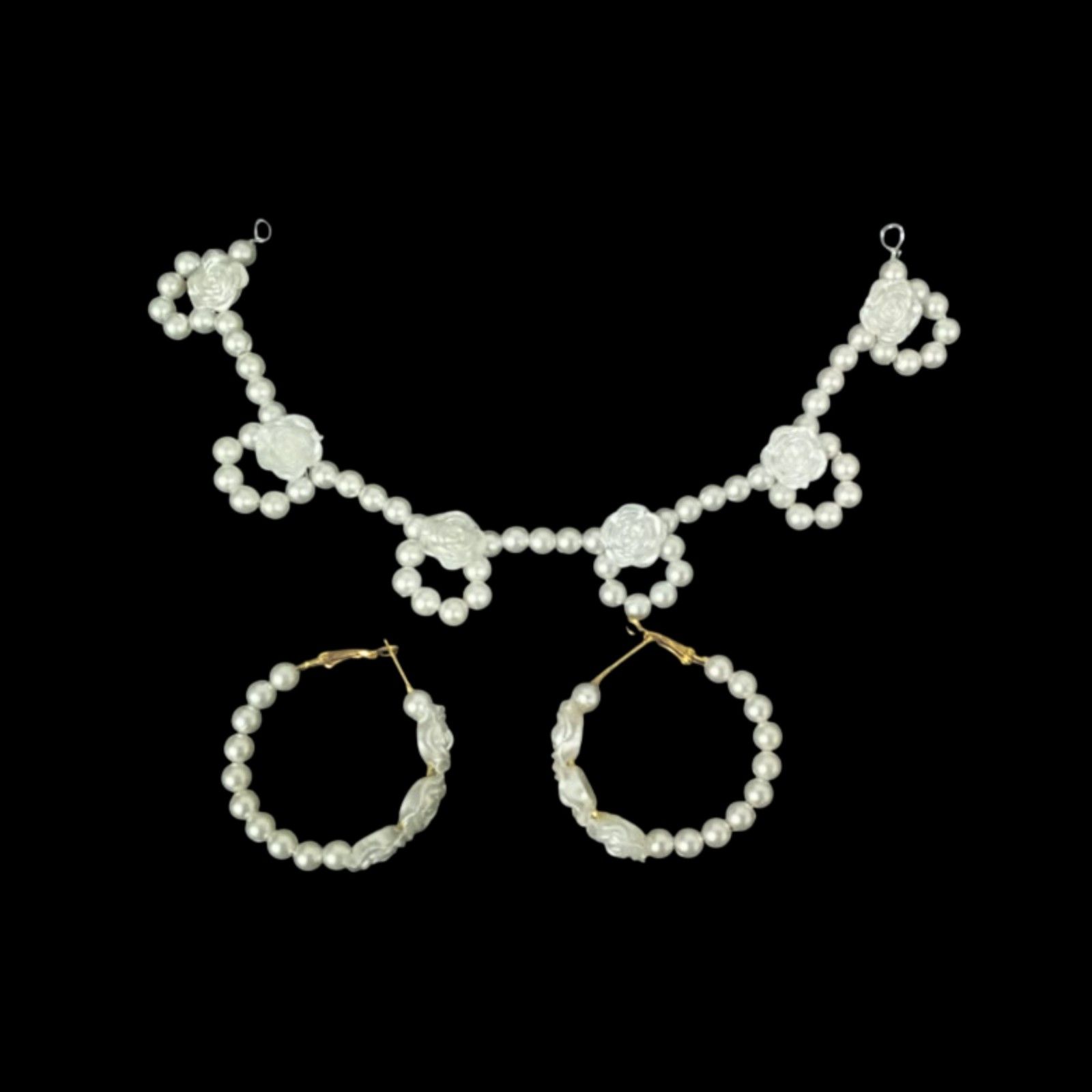 elegant hair vine and earrings set