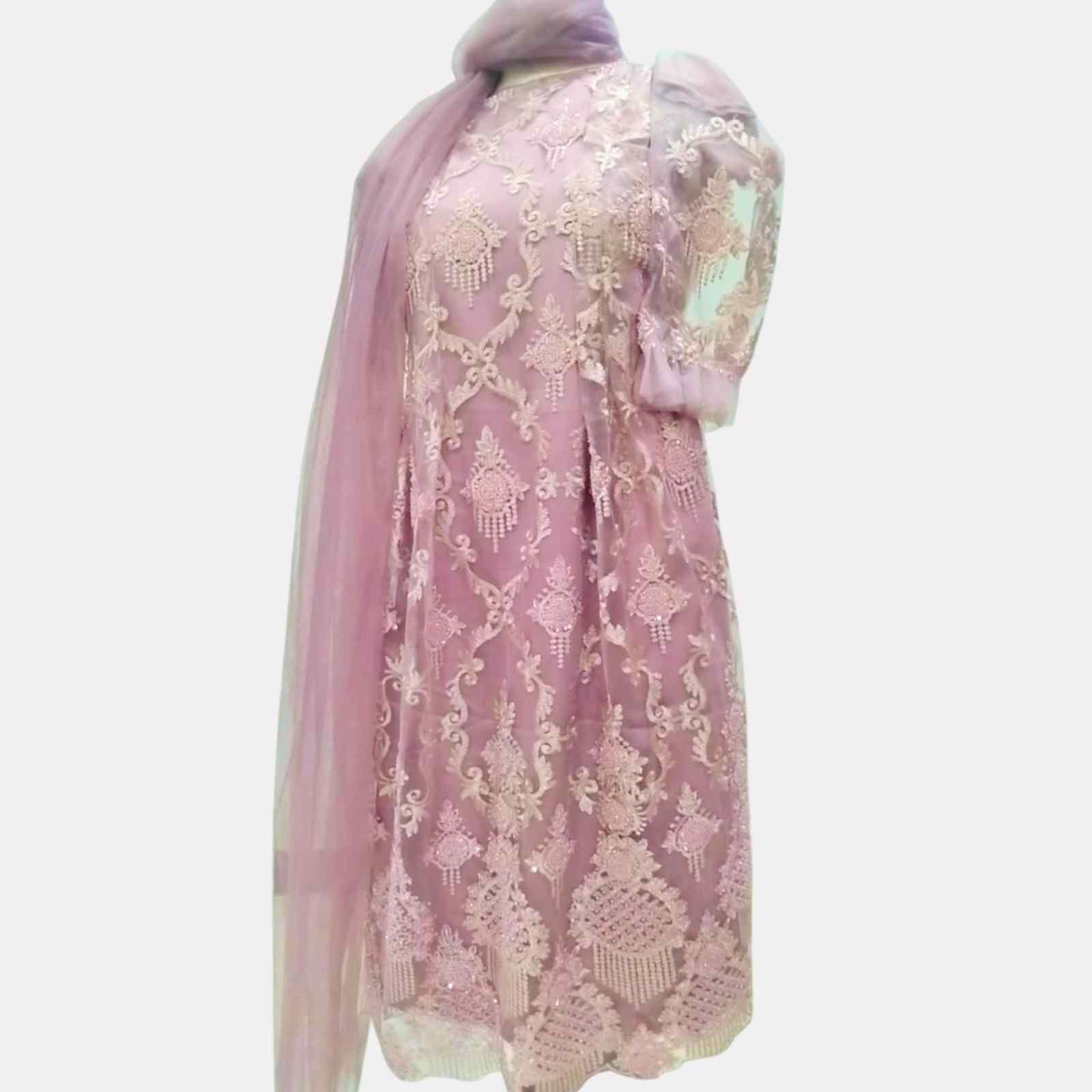 elegant embroidered frock for weddings