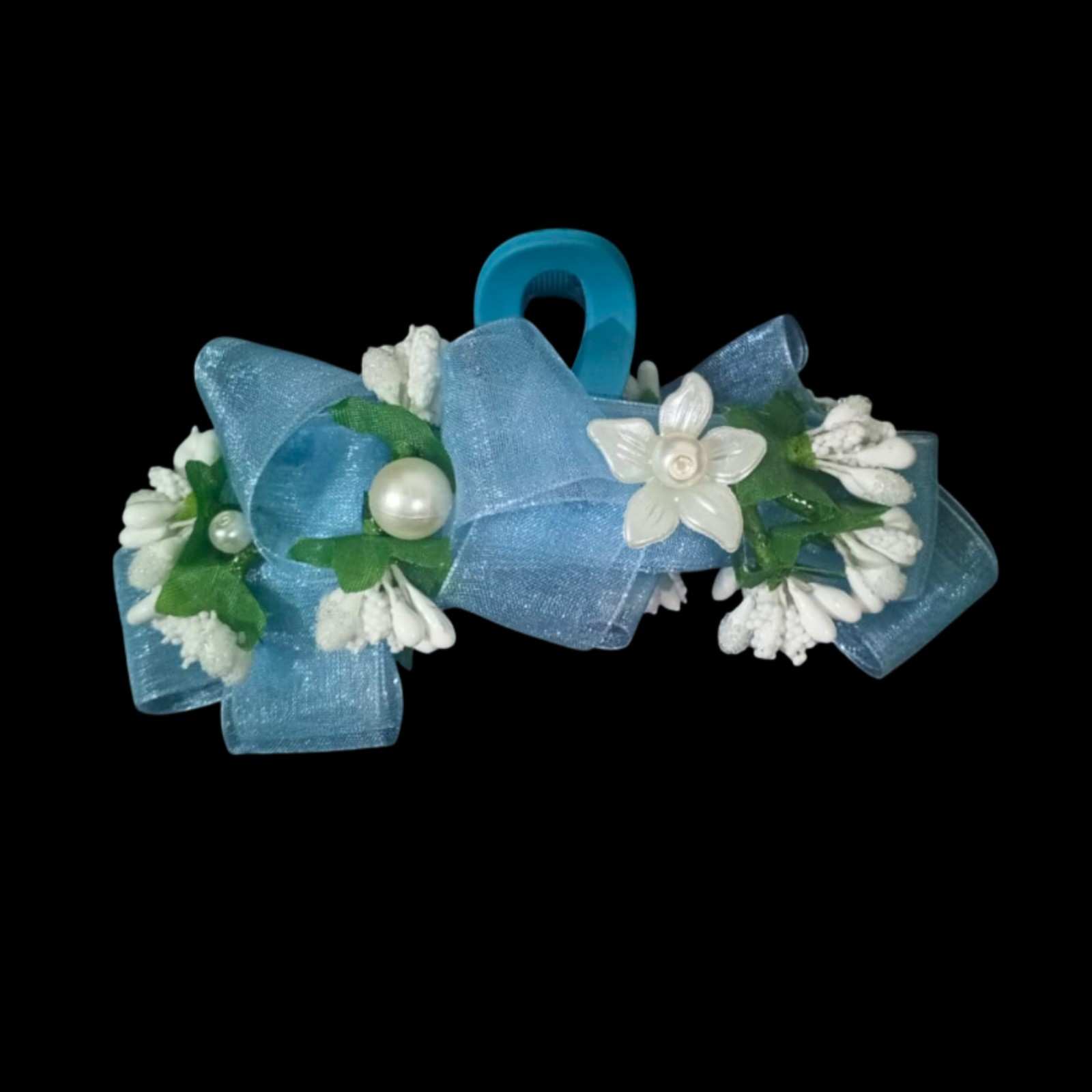 elegant claw hair clip with pearls