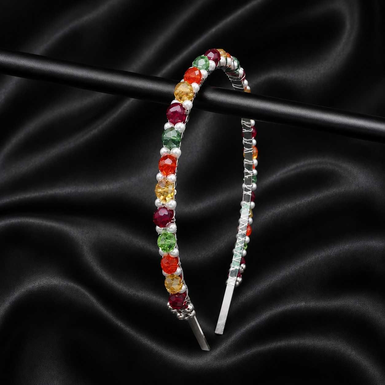Decorative crystal hair band for festive occasions in Pakistan