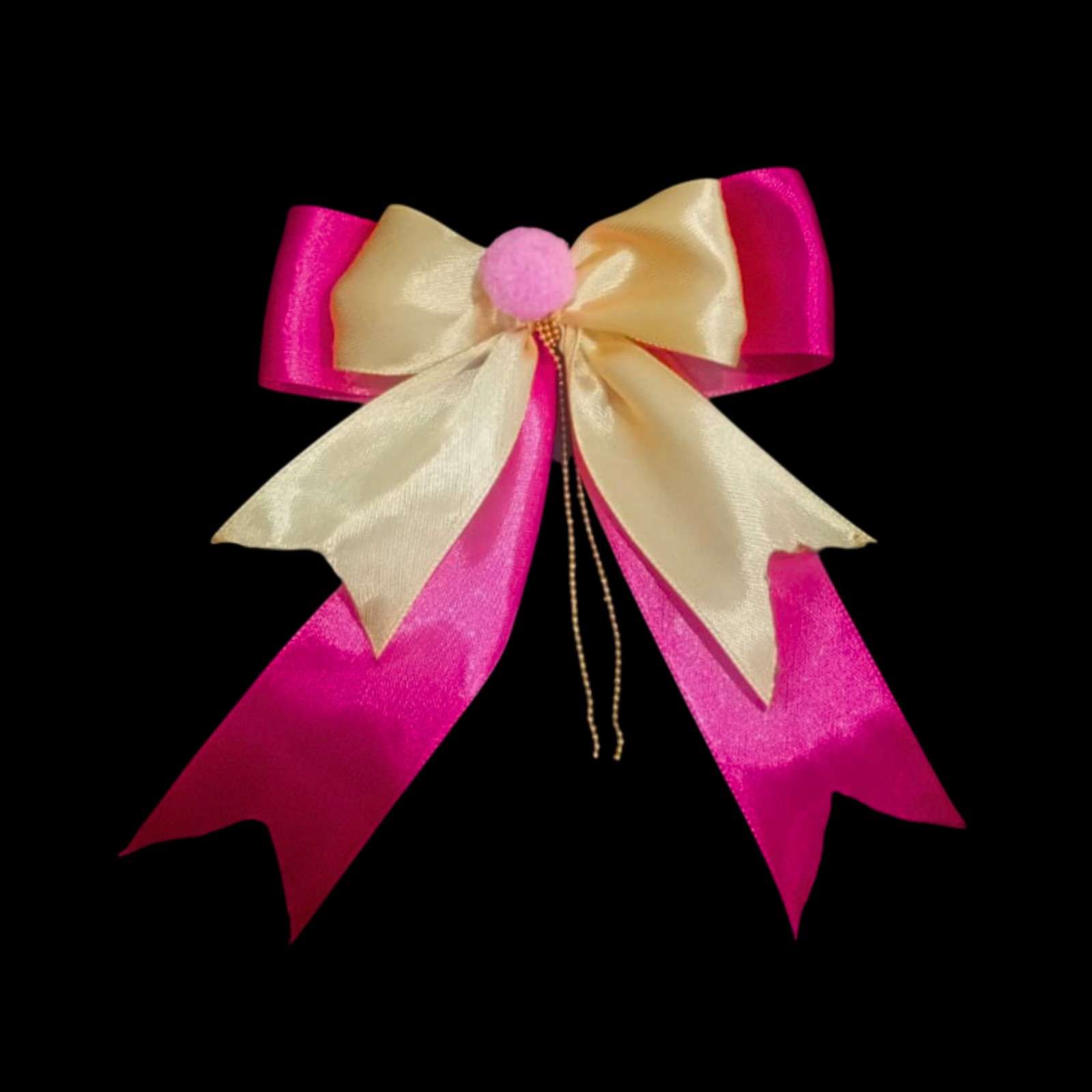 Decorative ribbon bow hair clip
