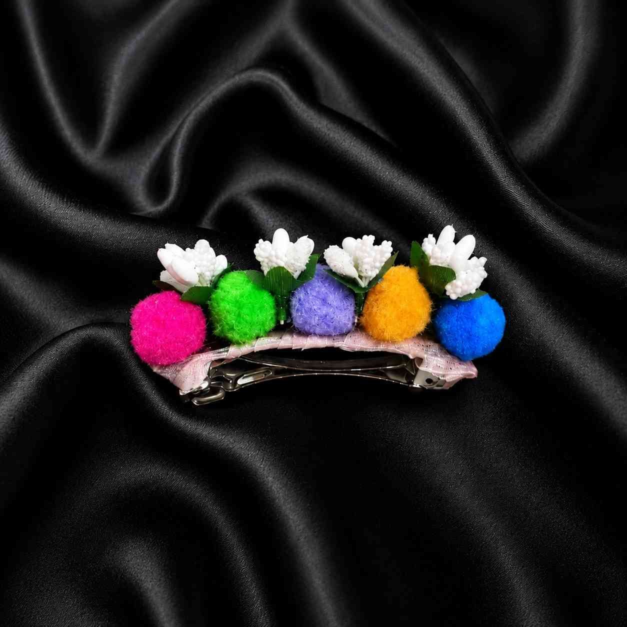 Cute Hair Clip with Floral Accents