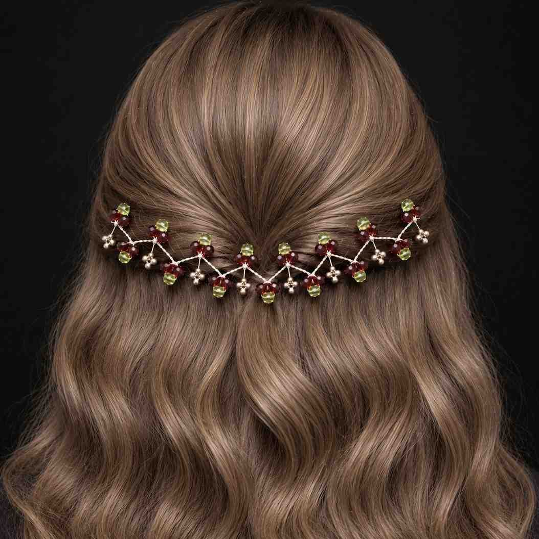 Dual-Color Hair Vine with Crystal Accents